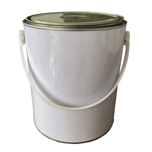 4升圆形油漆锡罐，带盖，锡桶用于胶水，乳胶所有溶剂